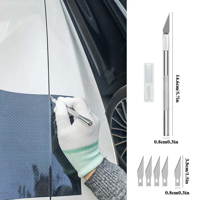 Car Wrapping Vinyl Tool Kit Window Film Tint Tools Car Wrap Sticks Edge Trimming Squeegee Tinting Felt Edge Squeegee 11Pcs/8Pcs Car Wrapping Tools