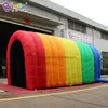 Customized 4x2x2.1 Meters Inflatable Rainbow Tunnel For Event Party Decoration 13ft Length Blow Up Colorful Toy Tents 1
