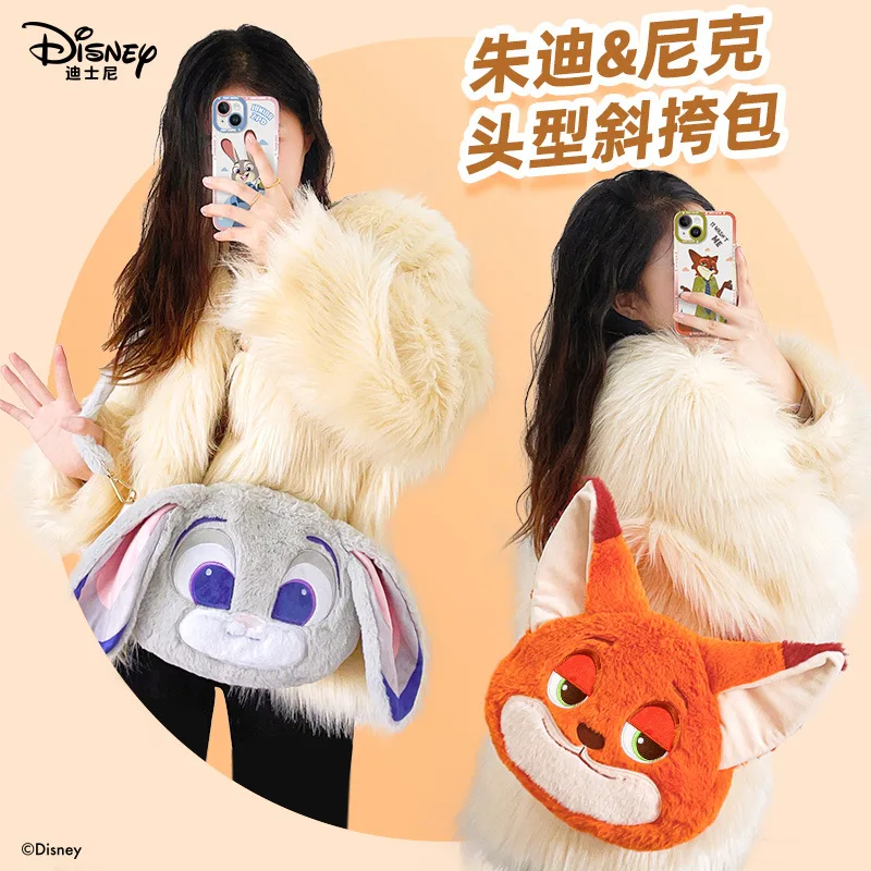 

Disney Kawaii Bag Anime Zootopia Judy Nick Women Cartoon Cute Animals Plush Shoulder Bag for Women New Crossbody Bag