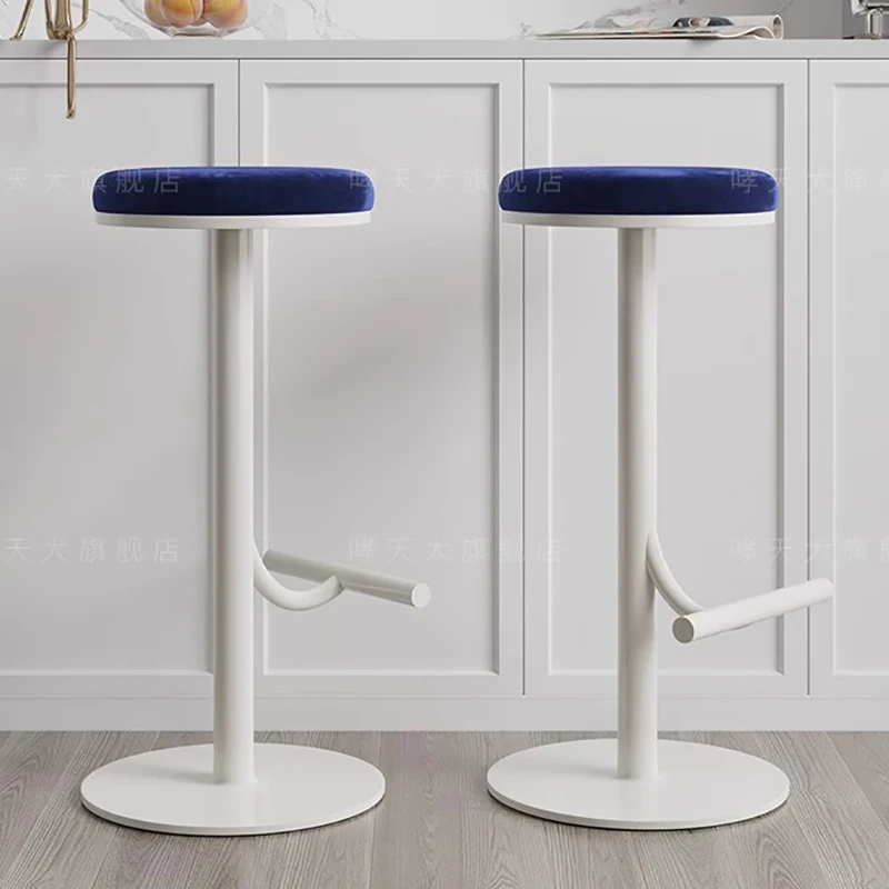 Lifting Swivel Bar Stool Round Metal Adjustable Industrial Bar Stools Library Waiting Cadeira Giratoria Restaurant Furniture