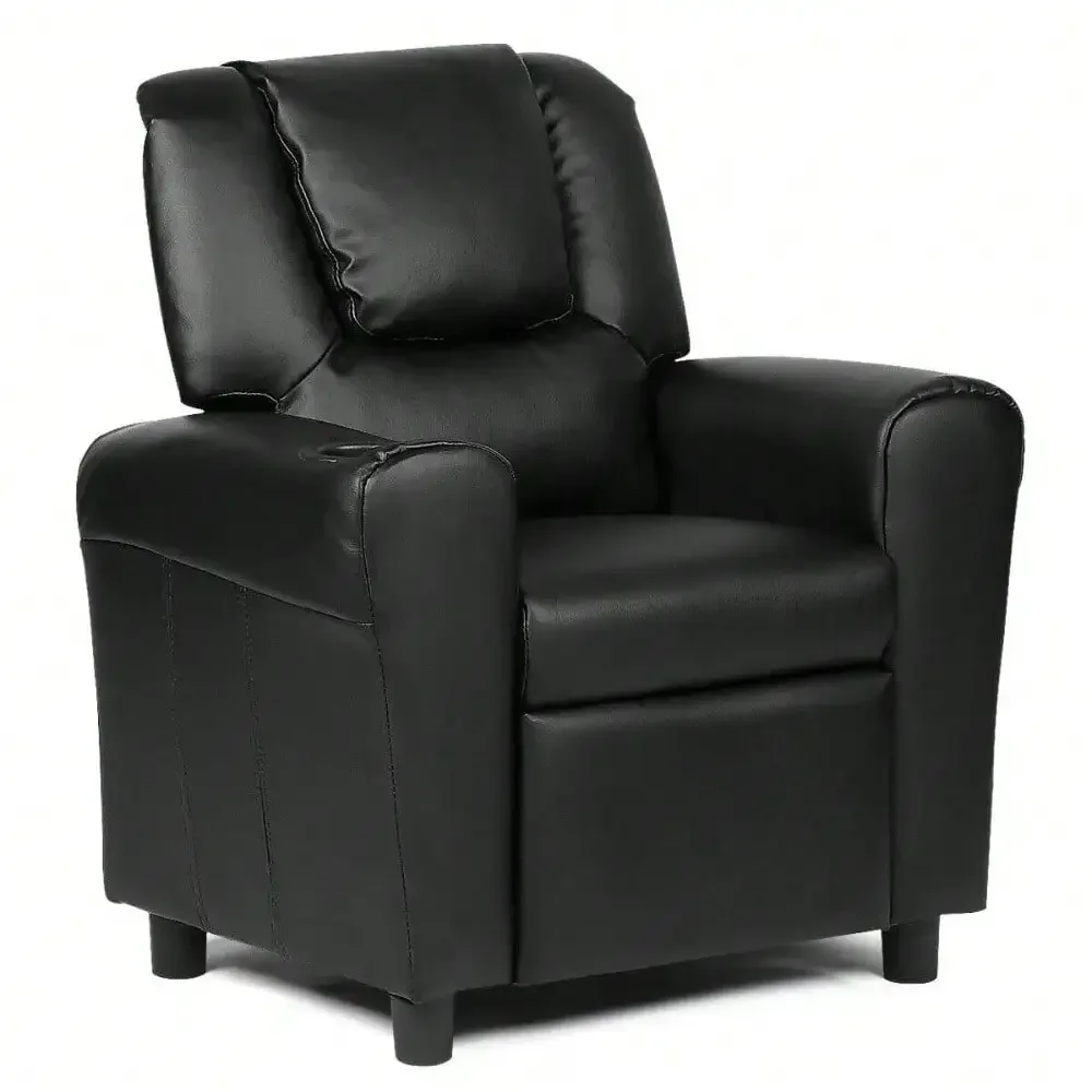 Sofa Recliner Couch Armchair W/Footrest Cup Holder Living Room Bedroom New 6
