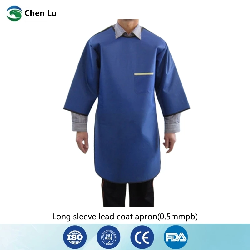 Genuine Gamma ray x-ray protective lead rubber clothing medical exposure radiological protection 0.5mmpb long sleeve coat apron