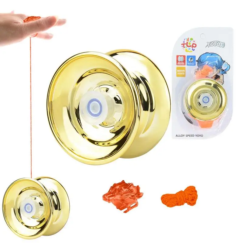 

Yoyo Professional Alloy Responsive Yoyo Toy For Kids And Adults Strong Impact Resistant Trick Yo-Yo Ball For Exercise Hand-Eye