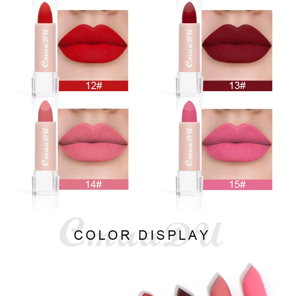 15 Colors Matte Lipstick 24 Hours Water Resistant Lipsticks Lip tint korean Makeup For Women Beauty Lip Stain Cheap Small Makeup