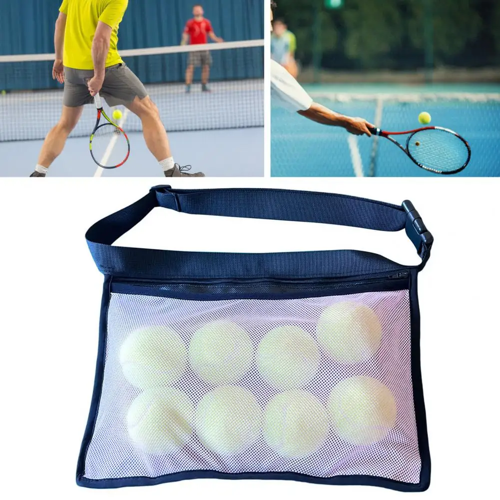 TennisBallBagOxfordMeshDesignAdjustableBeltPingPongBallBagLargeCapacityWaterproof