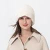 Fashion Quilted Fluffy Down Beanies Hat Outdoor Warm Lightweight Ear Protection Cold Hat Winter Hood New Women Pullover Skullies 2
