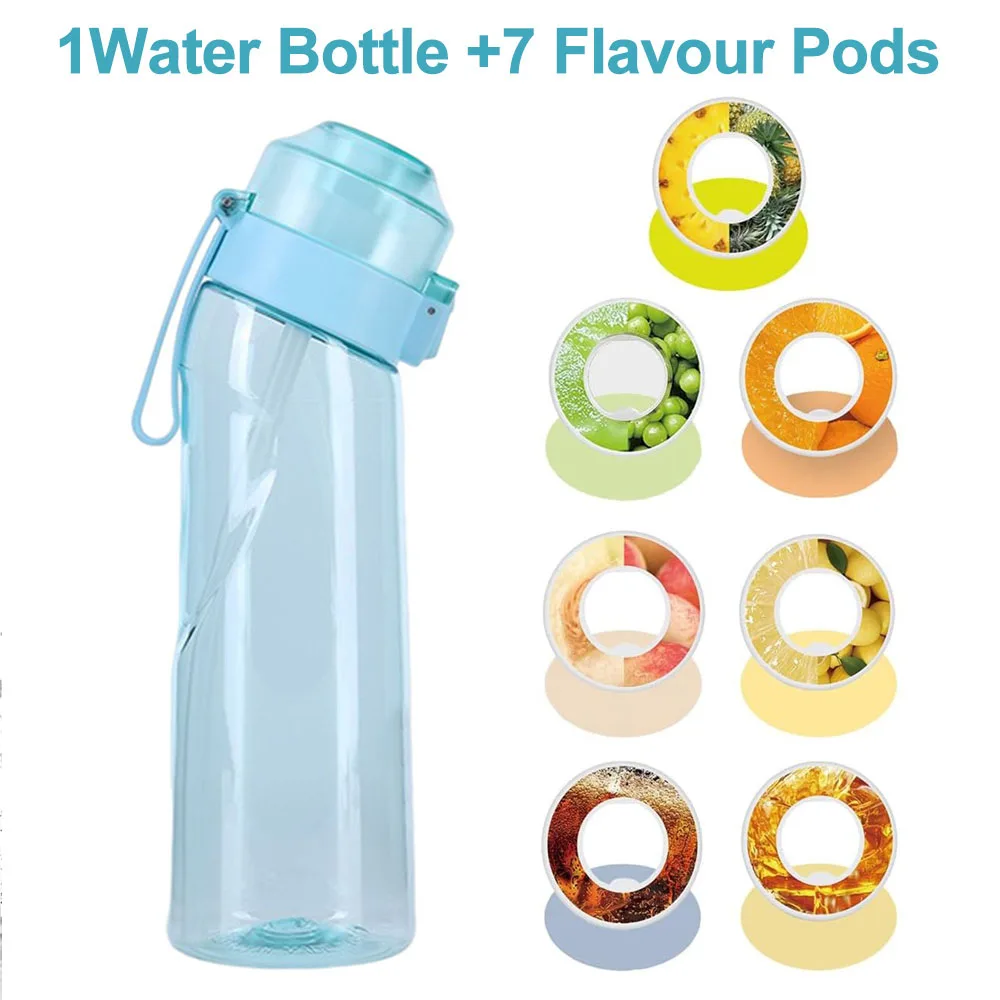 Aromatisierte Wasser flasche 650ml Sport Trink flasche 7 Frucht duft Hülsen Wasser becher für Outdoor-Camping-Fitness-Mode – Detail 11