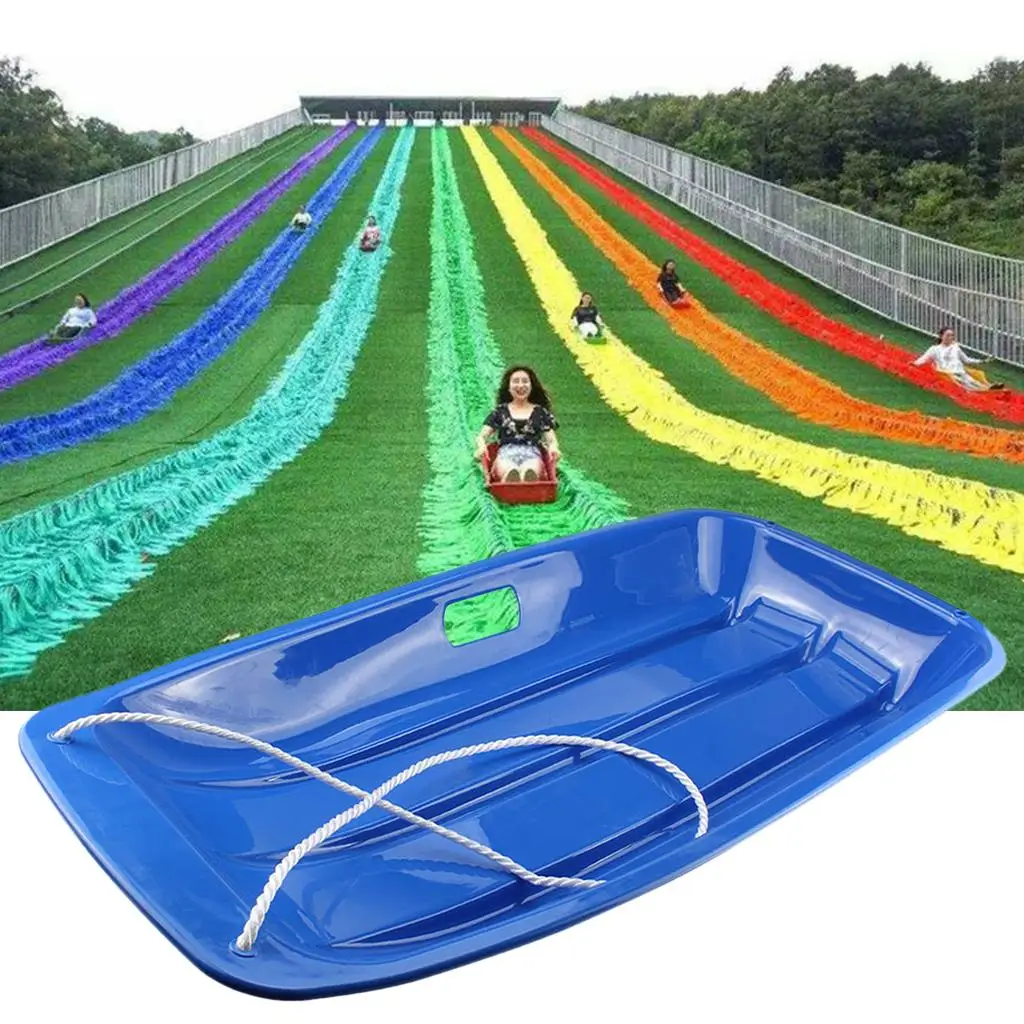 Solid Snow Sled, Snow Sled Adults Flyer Flying Toboggan Sledge Pull Rope and s