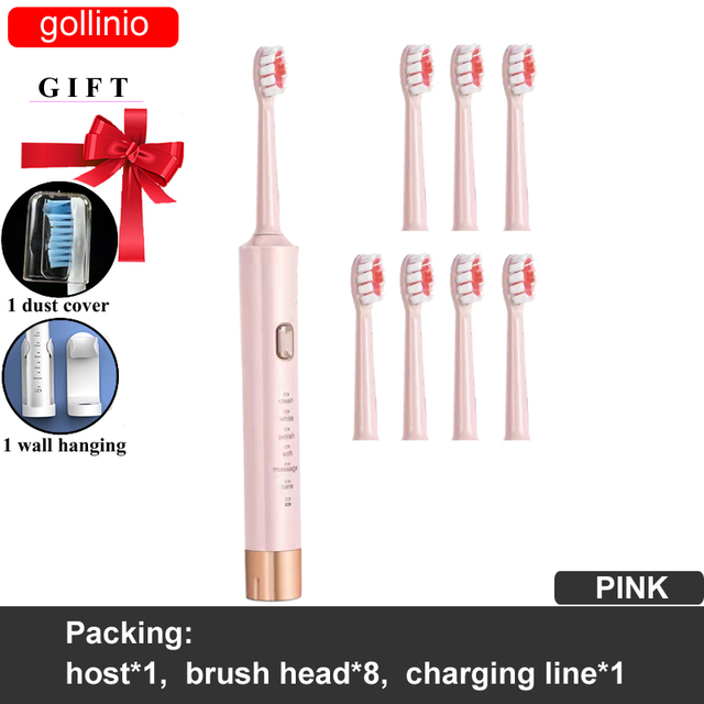 Electric Toothbrush Usb fast charging GL62A Adult  electr teeth brush Rechargeable prodent  Replacement Head case