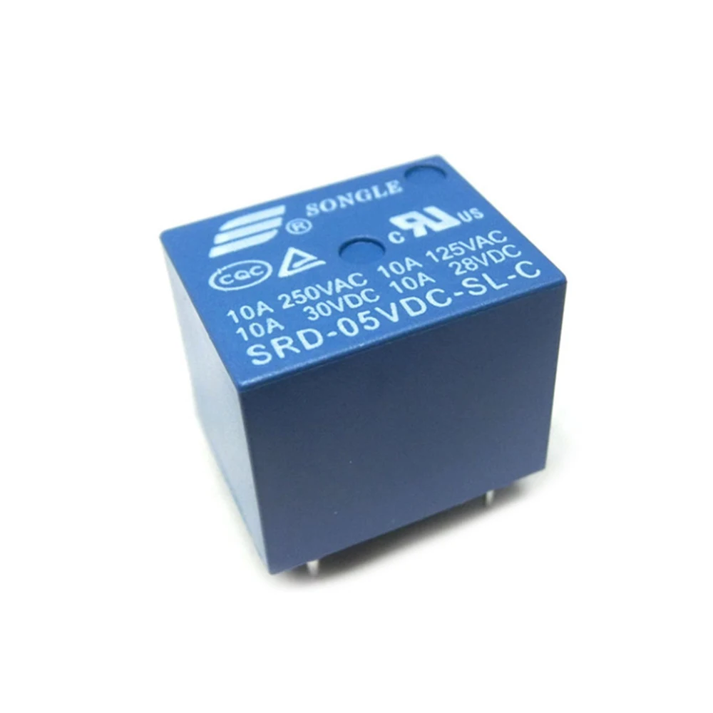 

10PCS/Lot Power Relay T73 SRD-05VDC-SL-C DC 5V Rating Coil SPDT Miniature Power Relay Shield Household Appliance 5 Pin PCB Relay