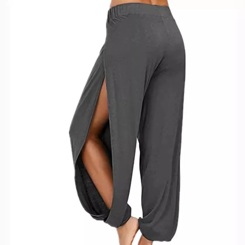 New Women's Hippy Haren Yoga Pants with High Slit