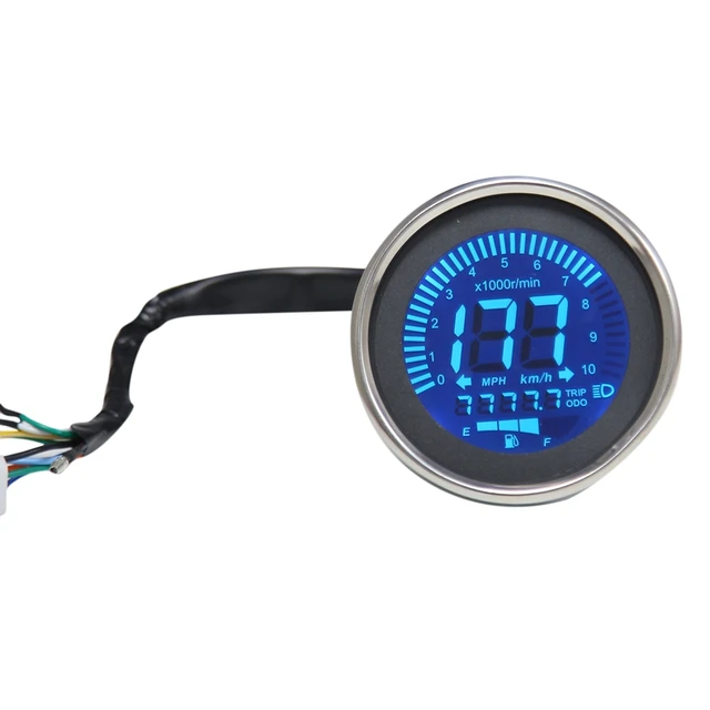 DEWIN Motorrad Tacho Digital - Universal Kilometerzähler 160 Km/h Schwarz
