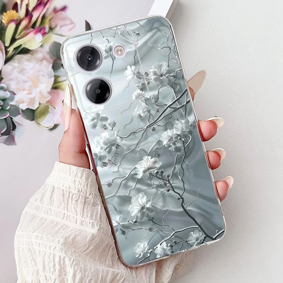 Luxury Fashion Painted Clear Silicone Phone Case - Slim Design