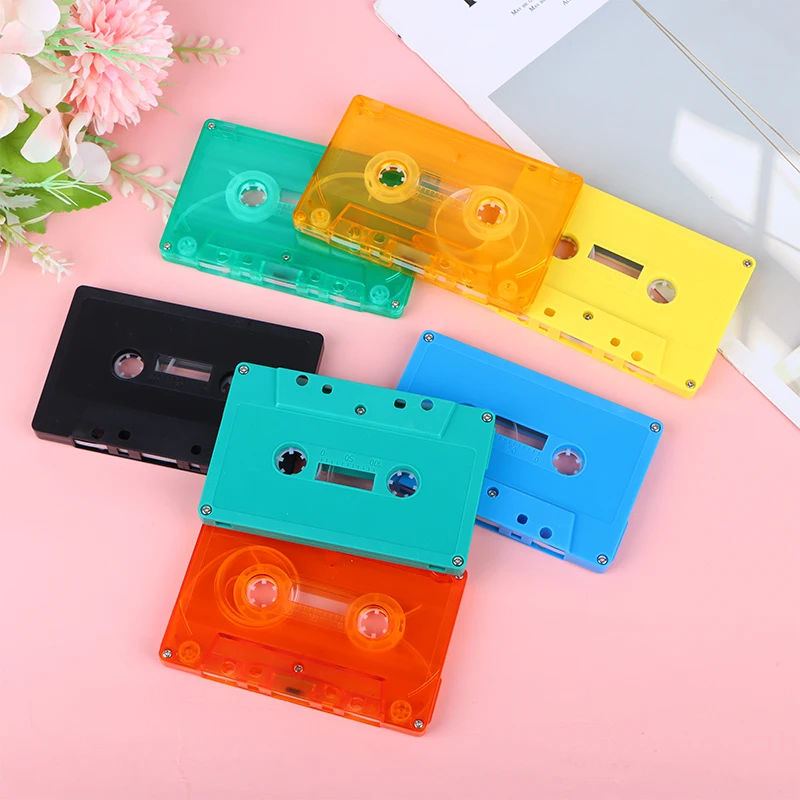 1Pc Color Blank Tape Case, Audio Magnetic Tape Case, Audio Recording Cassette Shell, Dust Box