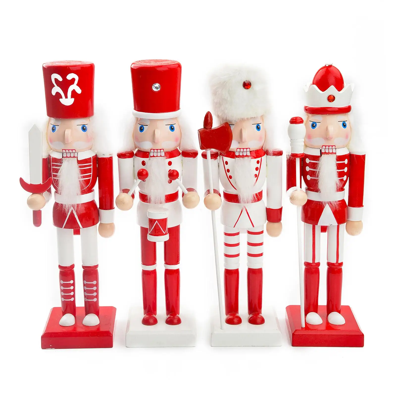 

Деревянный гайковёр, фигурки солдата, праздничный сезонный декор, ручная роспись, украшение для полки, зимний стол, рождественский подарок, 38 см