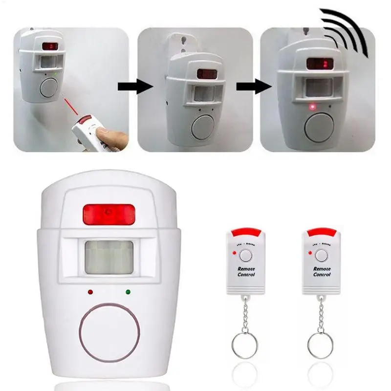 Remote Control Wireless Door Window Home Alarm Wireless PIR / Motion Alarm Sensor with 2 Remote Control Alarm 120db