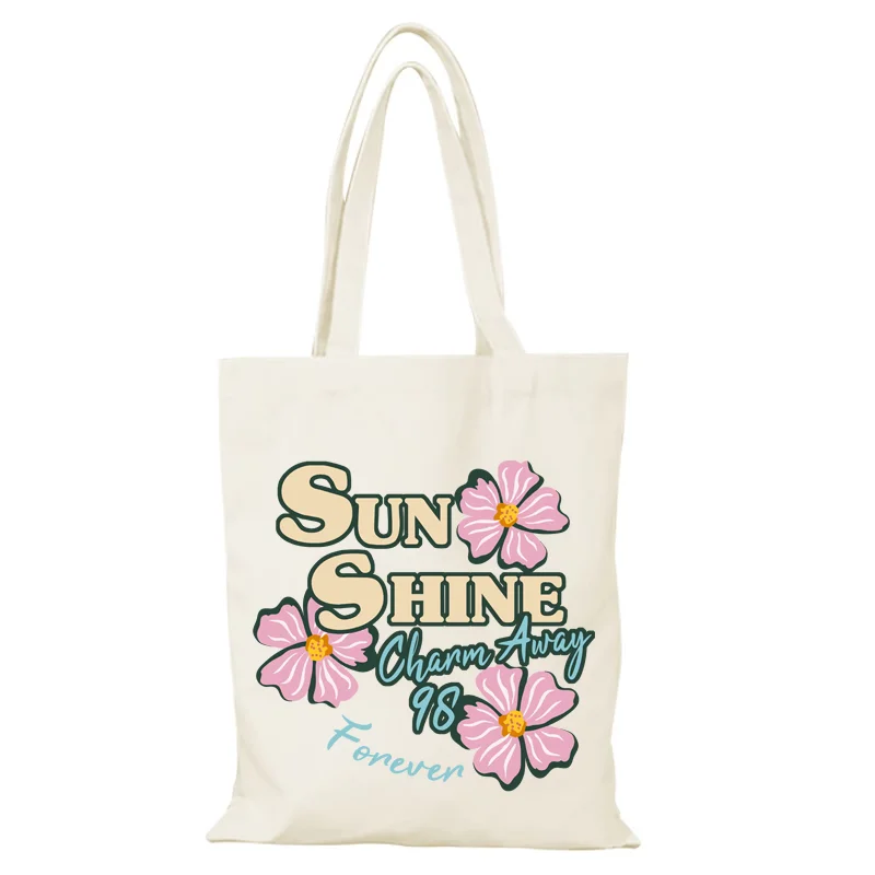 Strandtasche Blumen Neue Handtaschen Freizeit Mode Mann Einkaufstasche Stofftaschen Damen Handtasche Eco Shopper Shopping Canvas Schulter Dame – Detail 10