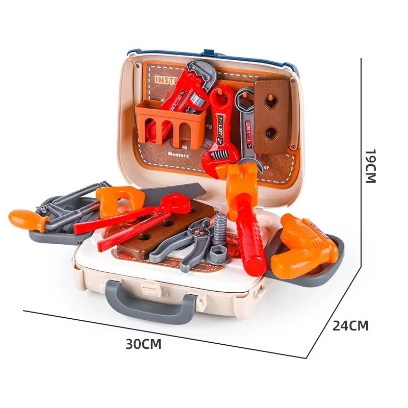 Toolbox Kitchen Food Beauty Make Up Tools Box Set Handbag Pretend Play Toys For Children Kids Boy Girl Christmas Gifts 6