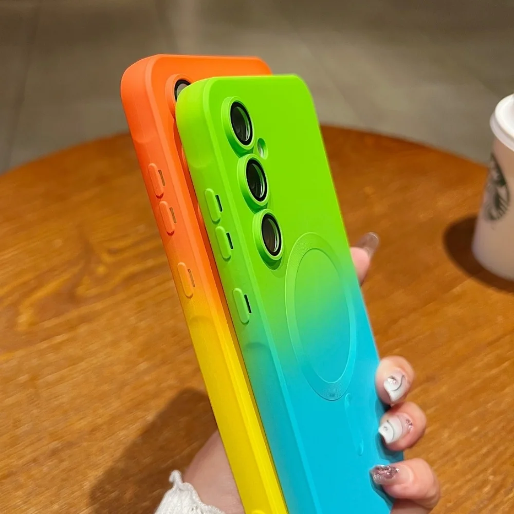 Gradient Soft Magnetic Phone Case with MagSafe-Compatible Cover