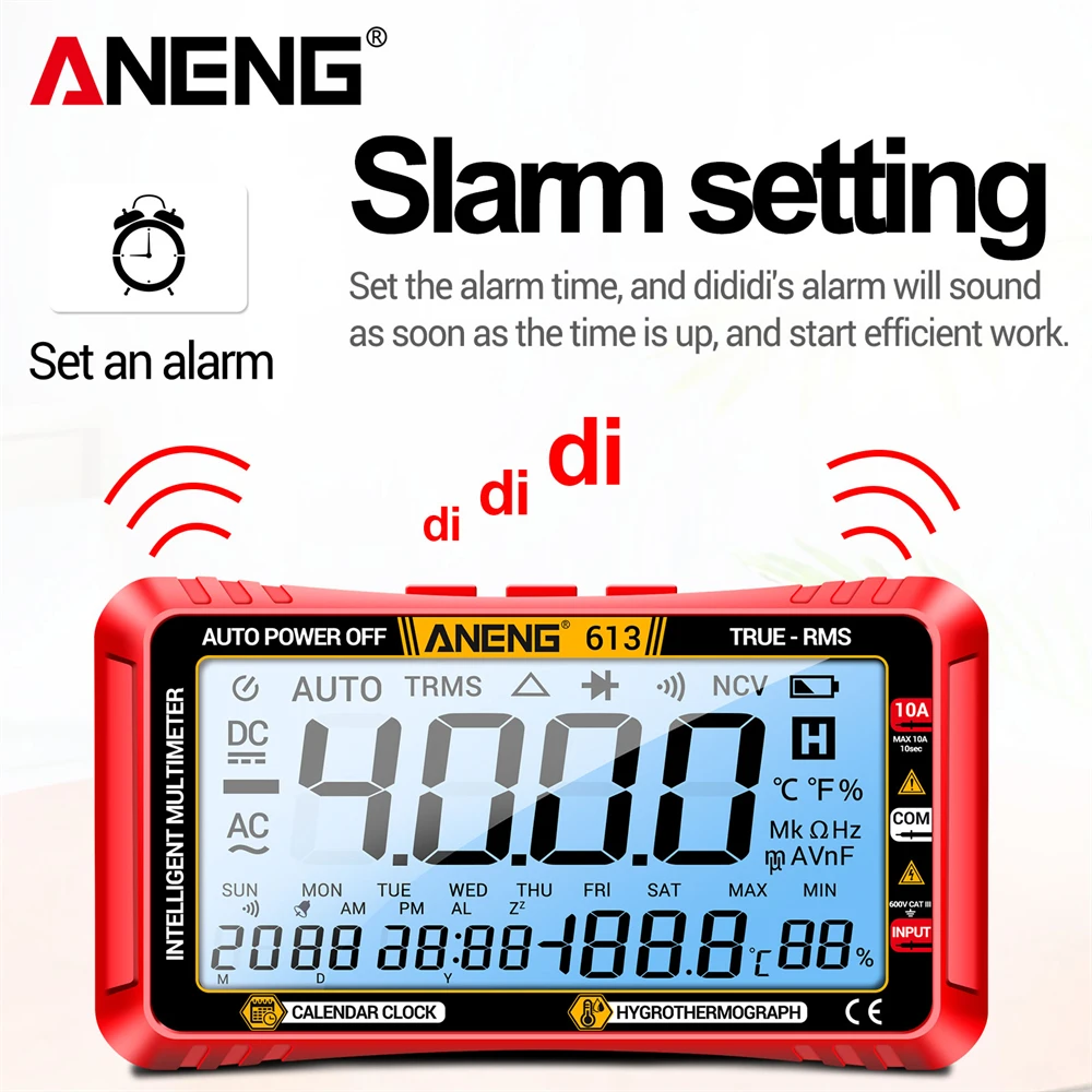 ANENG 613 Smart Multimeter Real-time Power-off Measuring Tester AC/DC Ammeter Voltmeter 4000 Count Digital Multimetro Test Tools 3