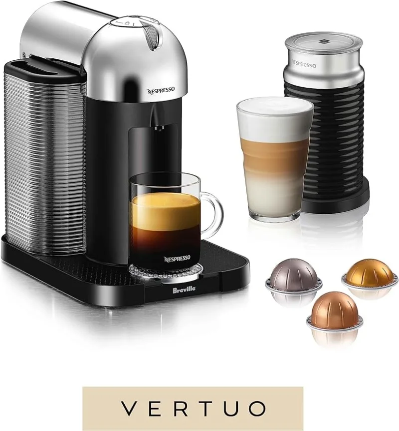 

Nespresso Vertuo Coffee and Espresso Machine by Breville, 5 Cups, Chrome