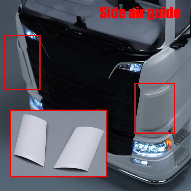 

Side Air Deflector Trailer Front Spoiler for 1/14 Tamiya RC Truck Trailer Tipper Scania R470 R620 770s R730 DIY Car Accessories