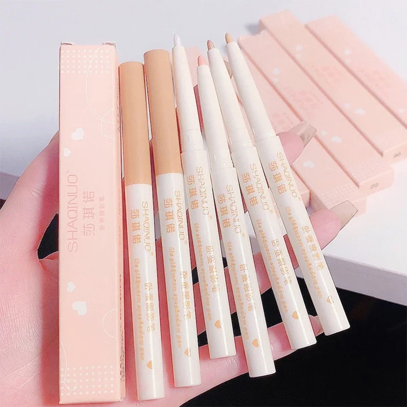 White Glitter Eyeliner Gel Eye Shadow Highlight Makeup Matte Shadows Lying Silkworm Pen Easy To Wear Eyes Beauty Cosmetics Tools 4