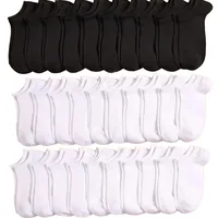 Unisex Casual Plain Color Boat Socks Thin Breathable Comfy Anti Odor Sweat-absorbing Ankle Socks For Men Women black,white,gray