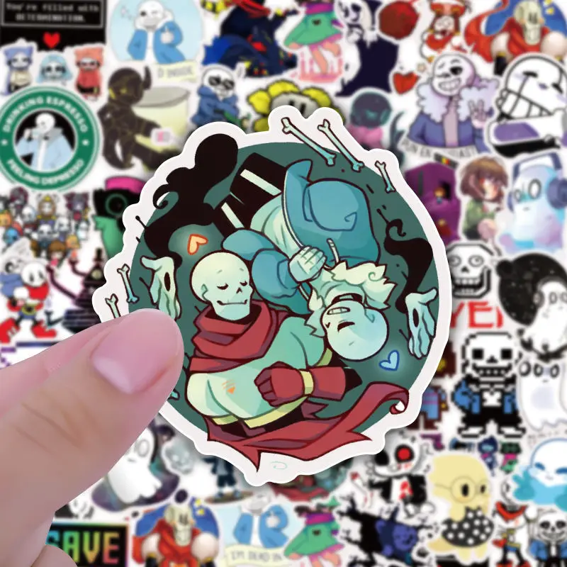 

Anime Sticker Undertale Cartoon Game Hand Account Stickers Sans Papyrus Toriel Flowey DIY Decoration Waterproof Graffiti Sticker