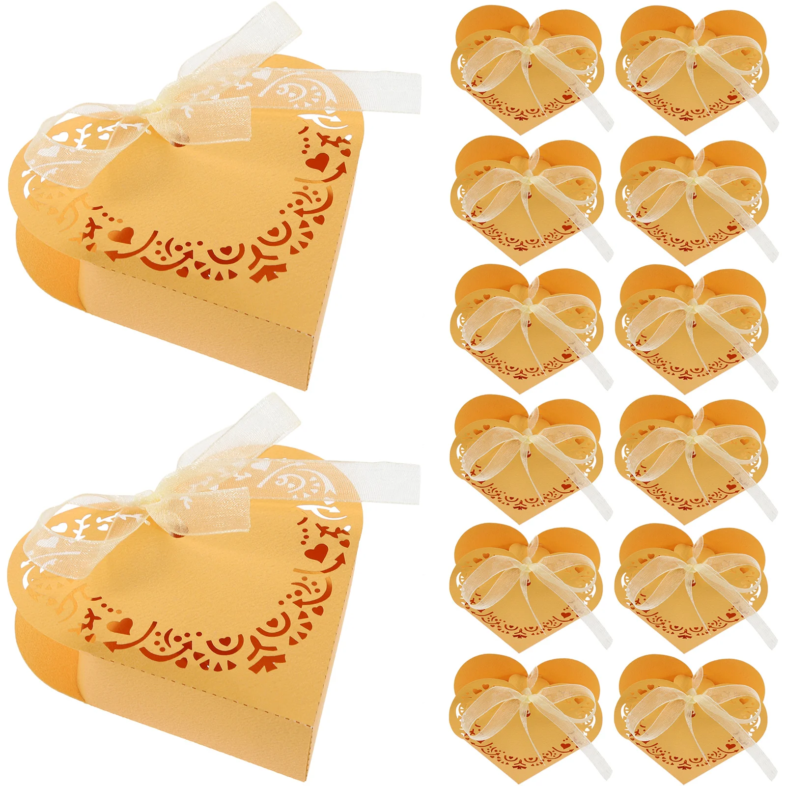 

50 Pcs Hollow Carton Candy Basket Gift Boxes for Party Gifts Baskets The Birthday Goodie Paper Wedding Bride