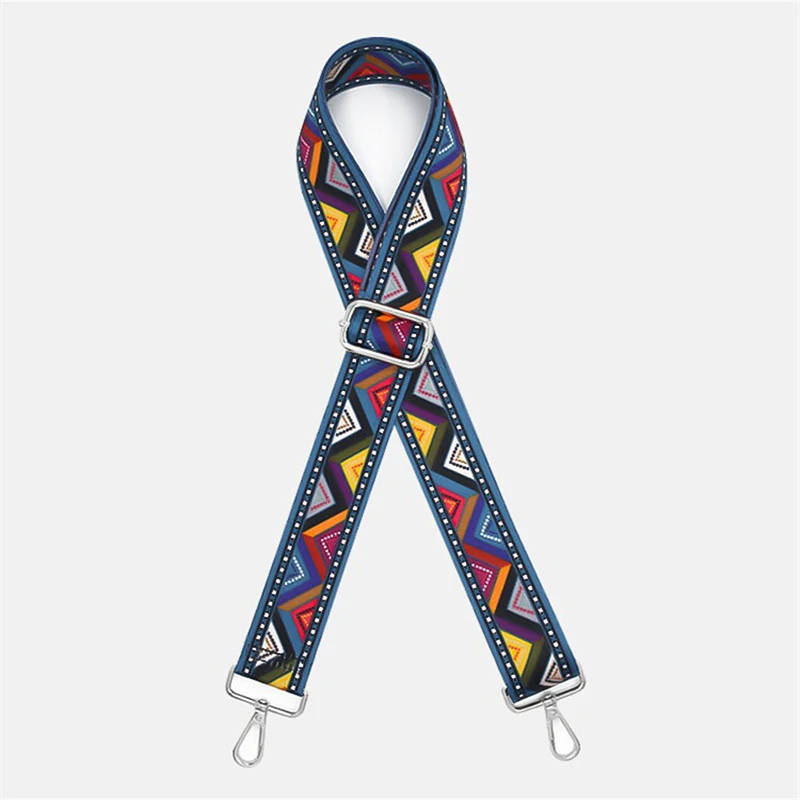 

130cm Woman Colored Width Straps For Crossbody Ethnic Style Shoulder Adjustable Bag Strap Diy Luggage Accessories