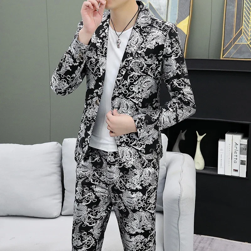 Men Formal Suit Business Men Clothing Elegant Blazer Pants
