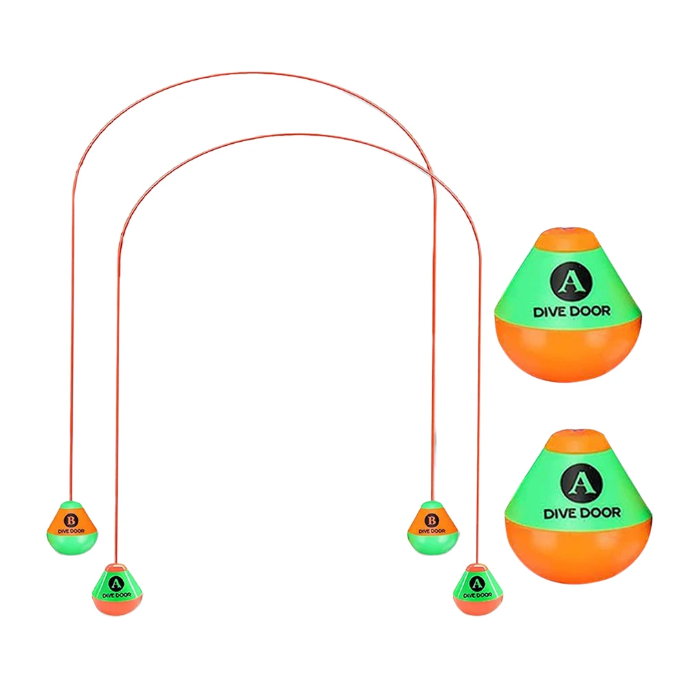 2pcs/set Through Door Diving Ring Funny Swimming Game Aids Reusable Underwater Swimming Dive Door Adults Kids Pool Through Rings