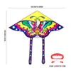 2pcs 1.1m Flat Eagle Kite with 30 Meter Kite Line Children Flying Bird Kites Windsock Garden Cloth Toys Outdoor Toy Kid Gift 6