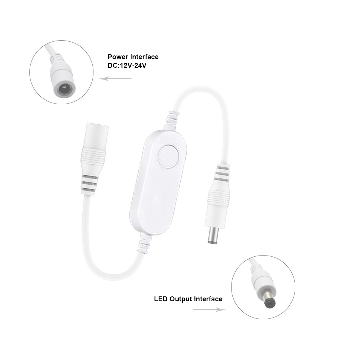 Mini Tuya SmartLife Wifi LED Controller DC12V-24V COB 5050 Single Color LED Strip Dimmer Switch Work with Alexa Google Assistant