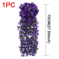 Vibrant Violet Vine Artificial Hanging Flower Arrangement for Home and Garden Decor (Little Purple blue)