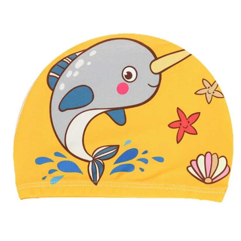 Children Waterproof Swimming Caps Protective Ears Long Hair Sports Swim Pool Hat Cartoon Swimming Caps for Kids New Cute Anime