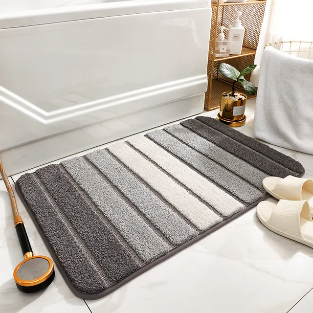 VIKAMA Imitation Cashmere Bathroom Rug – Absorbent & Non-Slip 3