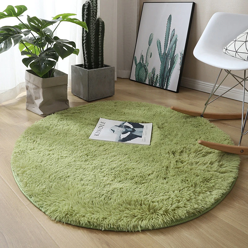 Fluffy Wool Rug Living Room Carpets Faux Fur Round Mat 1 Fluffy Wool Rug Living Room Carpets Faux Fur Round Mat 1