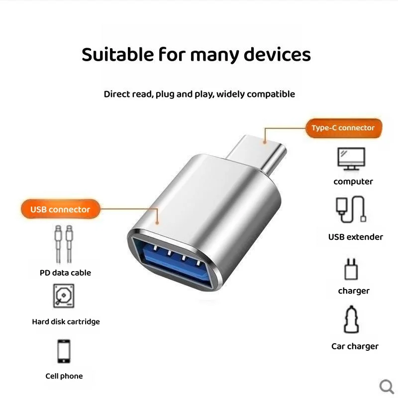 USB A 3.0 To Type C Adapter Universal OTG To USB-A For Mobile Phone OTG Adapter Type C USB A 3.0 Cell Phone Accessories otg adapter usb to type c adapter