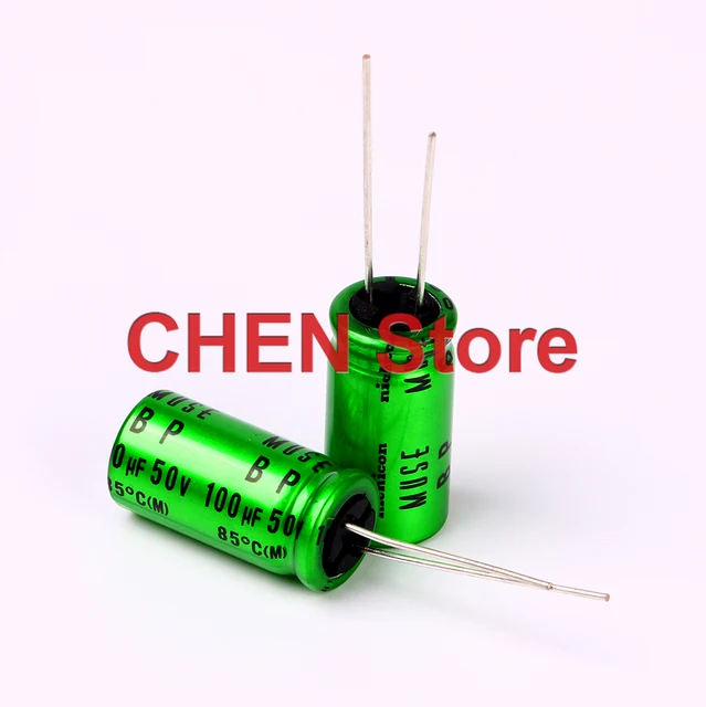 1PCS NICHICON MUSE BP ES 50V 0.47UF 1UF 2.2UF 3.3UF 4.7UF 10UF 22UF 33UF 47UF 100UF 220UF 330UF Non Polar HiFi Audio capacitor 50V100UF 12.5X25MM