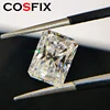 COSFIX 0.5-6ct Rare Radiant Cut Moissanite Loose Stone Real D Color Lab Grown Super White Certified Radiant Moissanite Diamonds 4