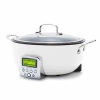 Intelligent electric frying pan, ceramic non stick pan, easy-to-use LED display screen 1