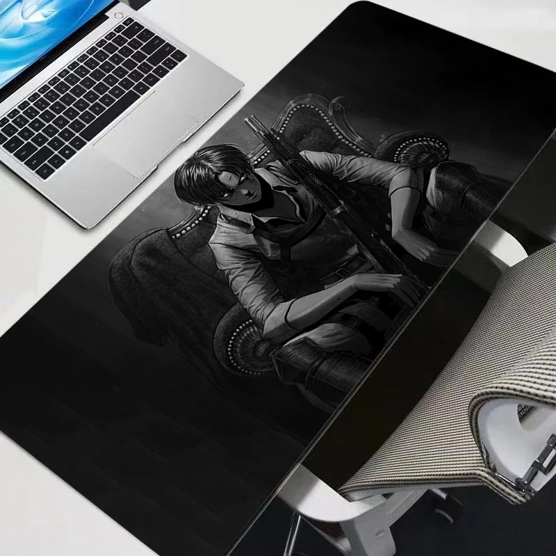 Large Mouse Pads Attack on Titan Levi Gaming MousePad Deskpad with Stitched Edges and NonSlip Rubber Base Extended XXL Mouse Pad 6