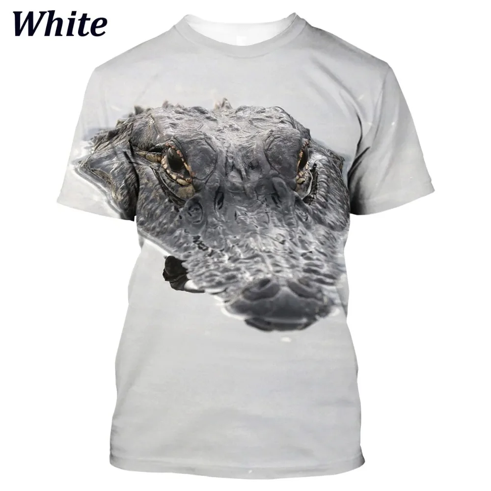 

Summer Fashion Men Women Crocodile 3D Printed Tops T Shirt Tops