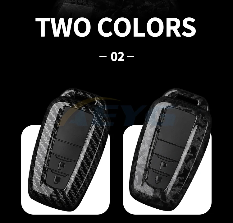 ABS Carbon Faser Auto Schlüssel Fall Abdeckung Shell Fob Für Toyota Prius Camry Corolla C-HR CHR RAV4 Prado 2018 2022, Schlüssel Kette Zubehör – Detail 4