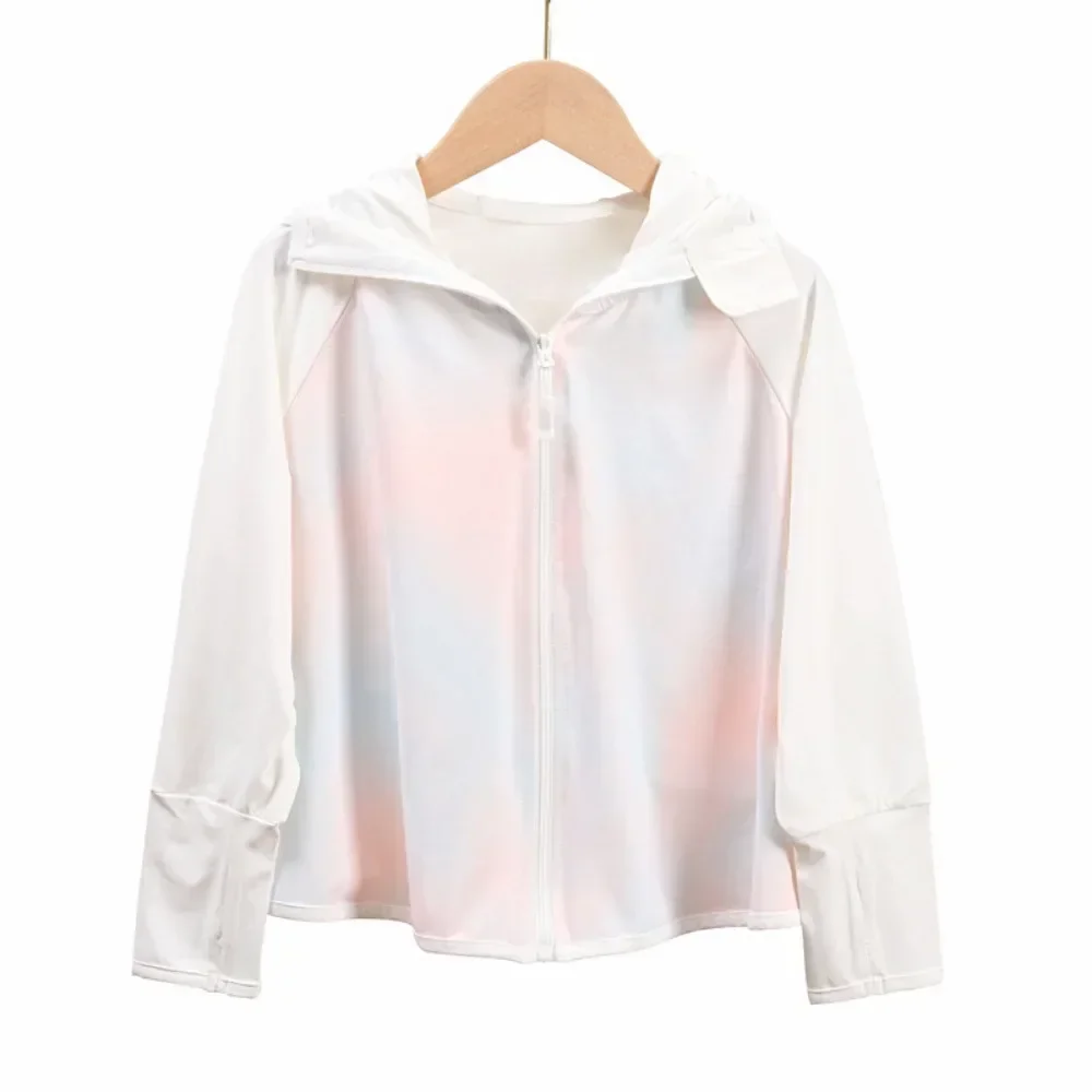 Summer Cartoon Ice Silk Anti-UV Sunscreen Jacket Baby Cartoon Sun Protection Clothes Breathable Children Skinsuit