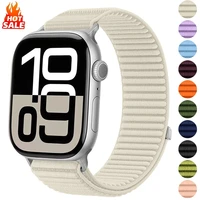 Bracelet à boucle en Nylon pour Bracelet de montre Apple 46mm 45mm 44mm 49mm 40mm 41mm 38mm 42mm pour IWatch série Ultra 10 9 8 7 6 SE 5 3 1