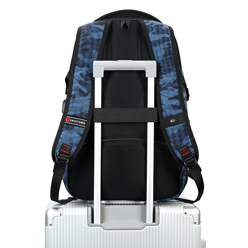 Waterproof 15.6 Inch Laptop Backpack Men USB Charging Anti-theft Swiss Backpack Travel Women Rucksack Male School Bag Mochila 5
