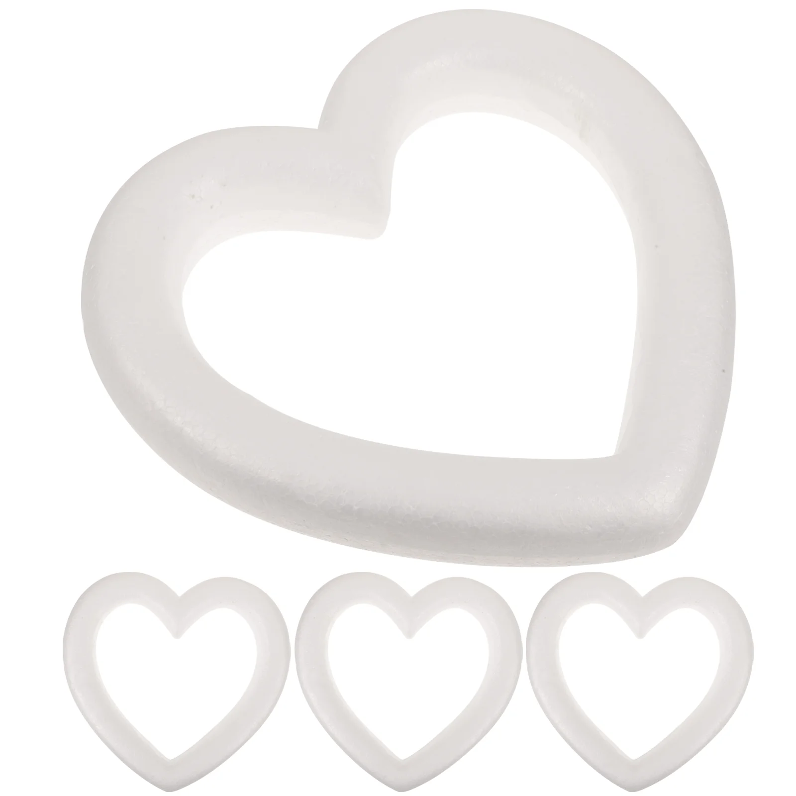 

Operitacx Foam Wreath Forms Heart Shaped Craft Modeling Polystyrene Wreath Ring Front Door Christmas Decorations
